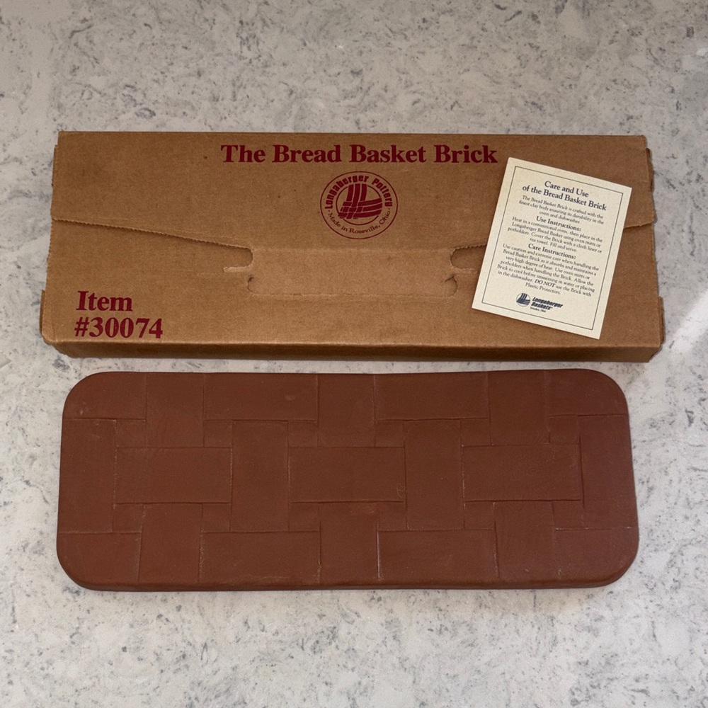 Longaberger pottery bread brick 30074